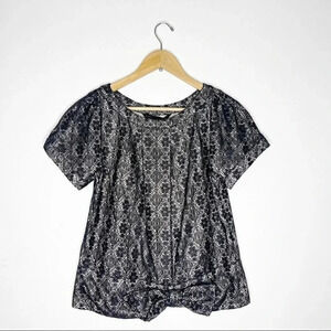 Marc Jacobs Lace Overlay Bow Blouse Size Small